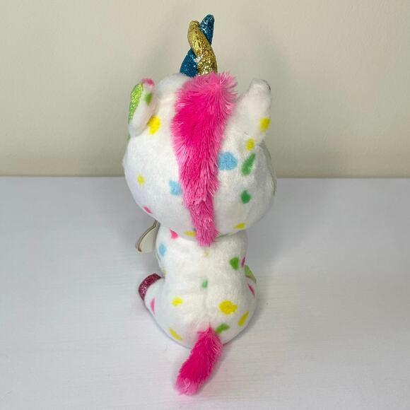 TY Beenie Boos Harmonie Unicorn 6" Glitter Eyes Stuffed Animal Collectible | NWT - Picture 3 of 9